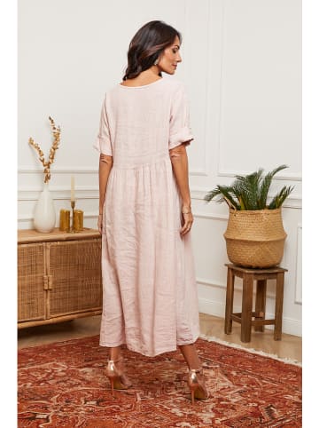 Joséfine Leinen-Kleid in Rosa