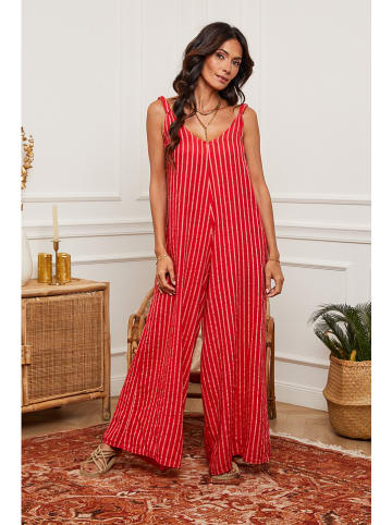 Joséfine Linnen jumpsuit rood