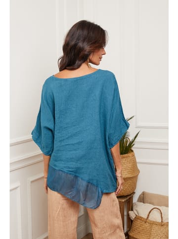 Plume Linnen blouse blauw