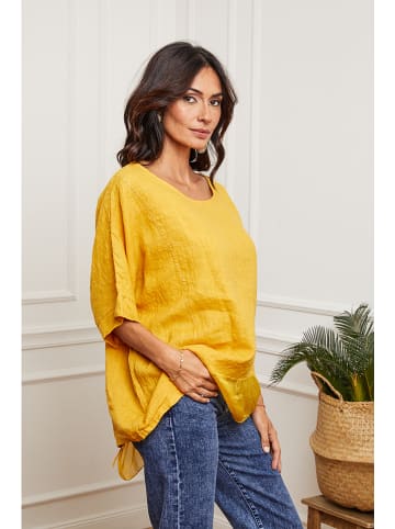 Plume Leinen-Bluse in Gelb