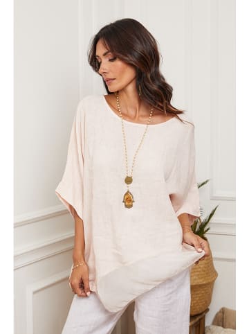 Plume Leinen-Bluse in Hellrosa