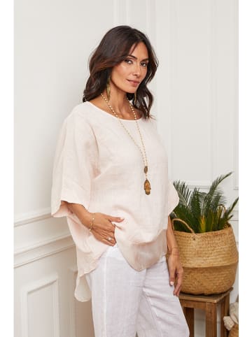 Plume Leinen-Bluse in Hellrosa