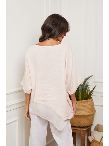 Plume Leinen-Bluse in Hellrosa