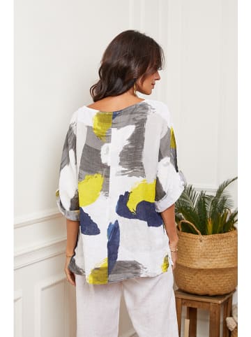 Joséfine Linnen blouse wit/meerkleurig