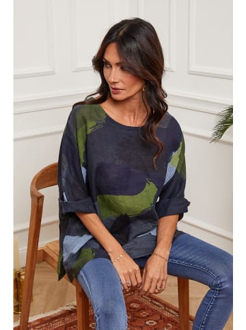 Joséfine Linnen blouse donkerblauw