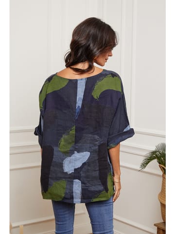 Joséfine Linnen blouse donkerblauw