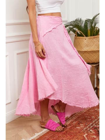 La Compagnie Du Lin Leinen-Rock in Pink