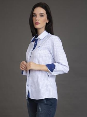 SIR RAYMOND TAILOR Hemd "Purer" in Weiß/ Blau