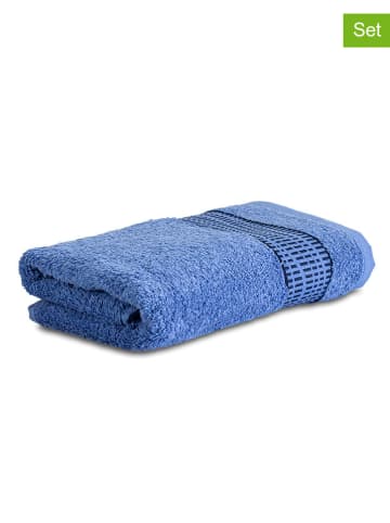 Möve for Frottana Ręczniki prysznicowe (2 szt.) "New Wave" w kolorze niebieskim