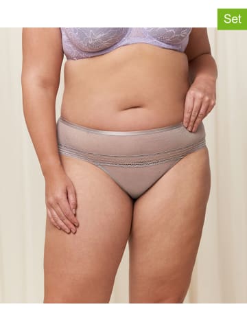 Triumph Figi high waist "Tempting Tulle" w kolorze szarym