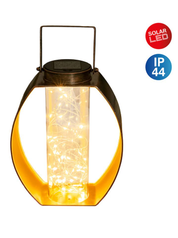 näve LED-Solarleuchte "Fairylight" in Gelb/ Braun - (B)19,5 x (H)26 x (T)12,5 cm
