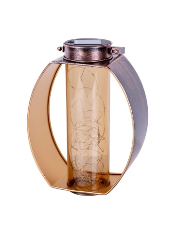 näve Ledsolarlamp "Fairylight" geel/bruin - (B)19,5 x (H)26 x (D)12,5 cm