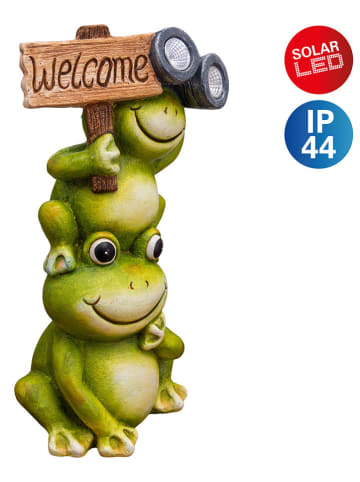 näve LED-Solarleuchte "Frosch" in Grün - (B)22,5 x (H)45 x (T)15 cm