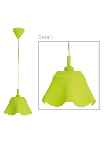 näve Hängeleuchte "Leya" in Grün - (H)125 x Ø 30 cm
