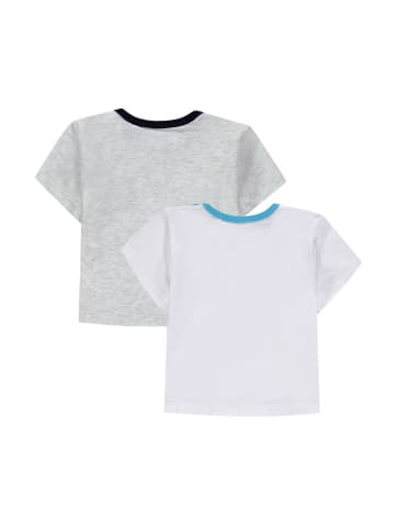 Kanz 2-delige set: shirts wit/grijs