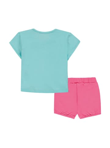 Kanz 2-delige set turquoise/roze