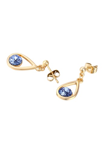 Park Avenue Pozłacane kolczyki-wkrętki z kryształami Swarovski