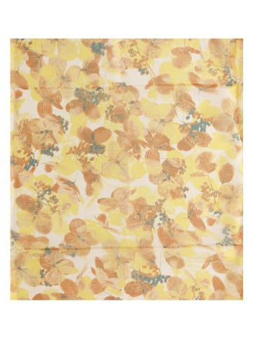 Made in Silk Jedwabny szal w kolorze pomarańczowo-żółtym- 190 x 110 cm