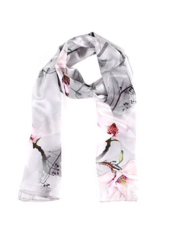 Made in Silk Zijden sjaal lichtgrijs - (L)170 x (B)50 cm