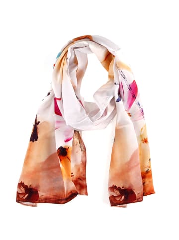 Made in Silk Zijden sjaal beige/lichtbruin - (L)170 x (B)50 cm