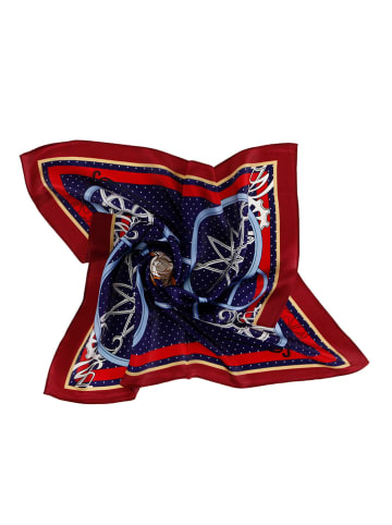 Made in Silk Zijden sjaal donkerblauw - (L)50 x (B)50 cm