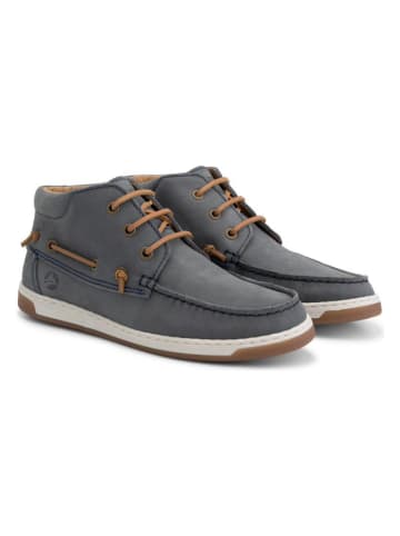 TRAVELIN' Leder-Schnürschuhe "Maenporth" in Grau