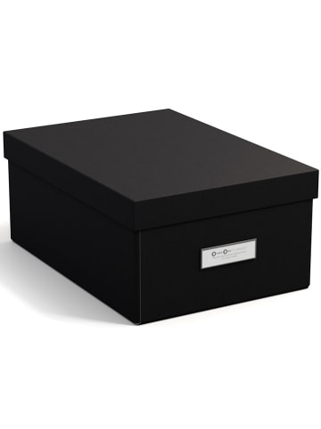 BigsoBox Aufbewahrungsbox "Karin" in Schwarz - (B)31,5 x (H)13,5 x (T)22,5 cm