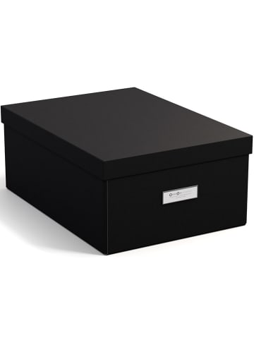 BigsoBox Pudełko "Katia" w kolorze czarnym - 39 x 16 x 28,5 cm