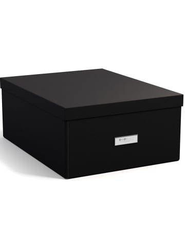 BigsoBox Pudełko "Katrin" w kolorze czarnym - 45 x 18,5 x 34,5 cm