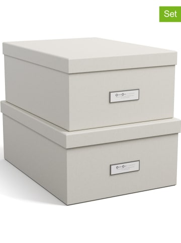 BigsoBox 2-delige set: opbergboxen "Ulrika" beige