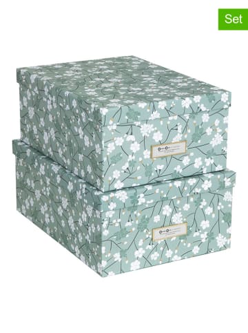 BigsoBox 2-delige set: opbergboxen "Ulrika" turquoise