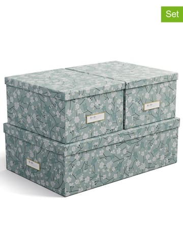 BigsoBox 3-delige set: opbergboxen "Inge" turquoise