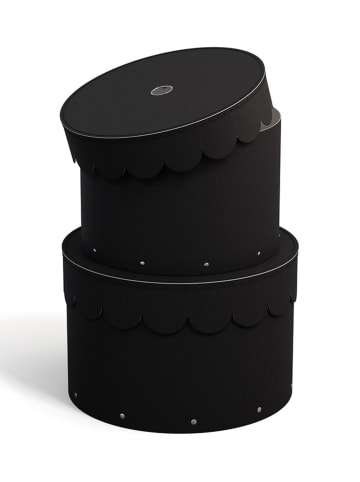 BigsoBox 2-delige set: opbergboxen "Wilma" zwart