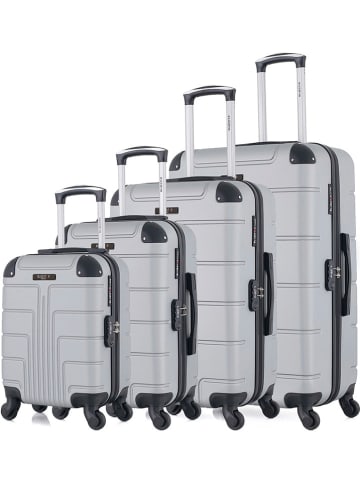 BlueStar 4-delige hardcase-trolleyset "Ottawa" grijs