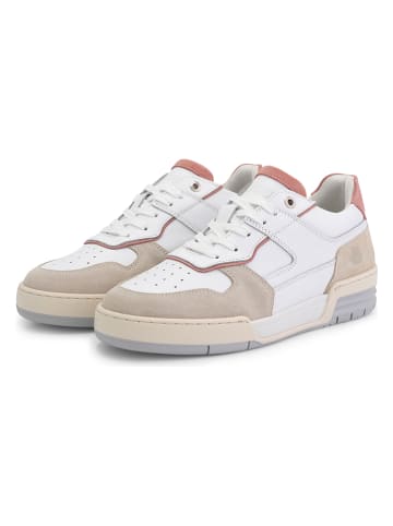 NoGRZ Leder-Sneakers "G.Grassi" in Beige/ Weiß