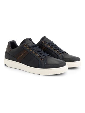 NoGRZ Leren sneakers "M.Maltzen" donkerblauw