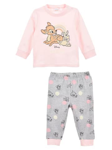 Bambi Pyjama in Grau/ Rosa
