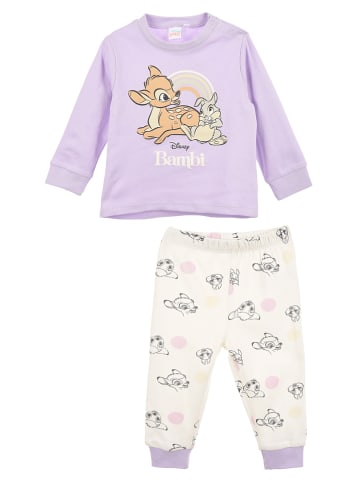 Bambi Pyjama in Lila/ Weiß