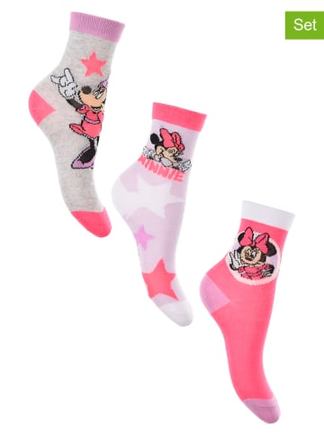 Disney Minnie Mouse 3er-Set: Socken in Pink