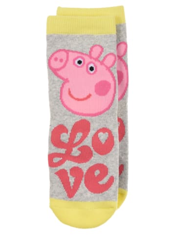 Peppa Pig Socken in Grau/ Gelb
