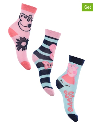 Peppa Pig Skarpety (3 pary) w różnych kolorach