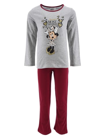 Disney Minnie Mouse Pyjama bordeaux/grijs