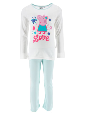 Peppa Pig Pyjama in Weiß/ Hellblau