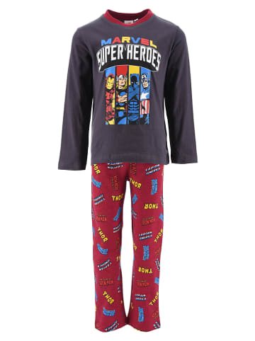 Avengers Pyjama rood/grijs