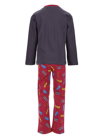 Avengers Pyjama rood/grijs