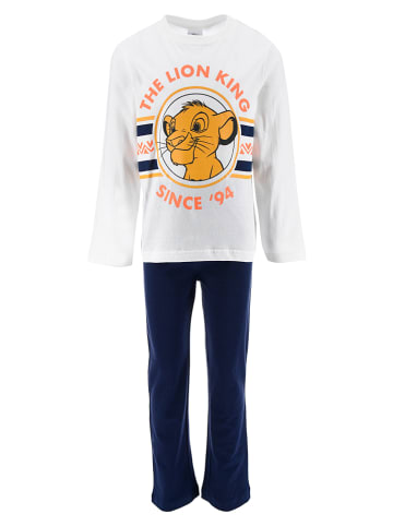 Lion King Pyjama in Dunkelblau/ Weiß
