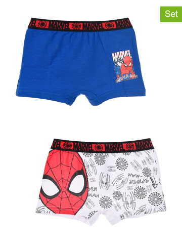 Spiderman 2-delige set: boxershorts blauw/wit