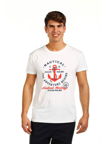 The Time of Bocha Koszulka "Nautical" w kolorze białym