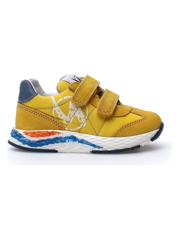 Naturino Skórzane sneakersy w kolorze żółtym