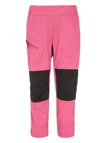 Didriksons Spodnie softshellowe "Lövet" w kolorze czarno-różowym